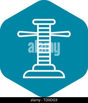 Scaffold thread icon, outline style Stock Vector