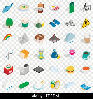 Brumal icons set, isometric style Stock Vector