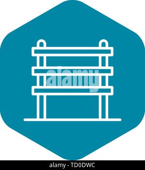 Construction scaffold icon, outline style Stock Vector