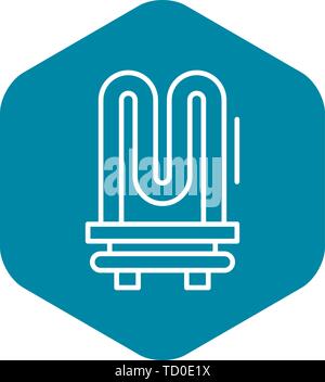 Tan from boiler icon, outline style Stock Vector