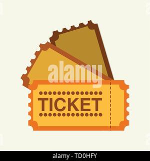 retro movie ticket vector illustration Stock Vector