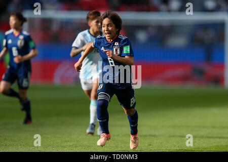 Paris, France. 10th June, 2019. Mana Iwabuchi of Japan during the FIFA Women's World Cup France 2019 Group D match between Argentina and Japan at Parc des Princes in Paris, France on June 10, 2019. Credit: AFLO/Alamy Live News Stock Photo