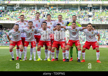 Dublin, Ireland. 10th June, 2019. Gibraltar national football team photo before the European Championship 2020 Qualifying Round of Gibraltar vs Ireland in the Aviva Stadium, Dublin. Ireland 2-0 Gibraltar Credit: SOPA Images Limited/Alamy Live News Stock Photo