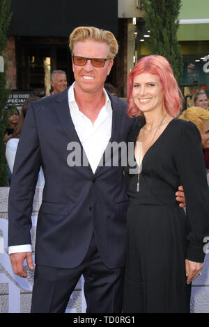 Los Angeles, USA. 10th June, 2019. Jake Busey, April Hutchonson at Netflix's 'Murder Mystery' Premiere held at the Regency Village Theater, Los Angeles, CA, June 10, 2019. Photo Credit: Joseph Martinez/PictureLux Credit: PictureLux/The Hollywood Archive/Alamy Live News Stock Photo