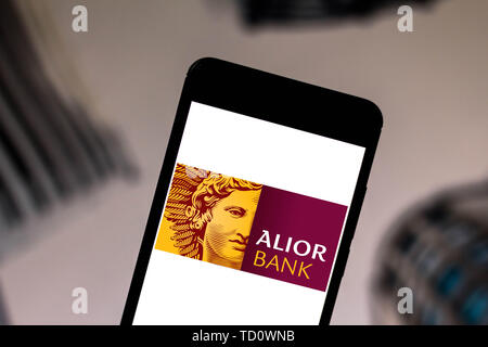 Brazil. 1st June, 2019. In this photo illustration a Alior Bank logo is displayed on a smartphone. Credit: Rafael Henrique/SOPA Images/ZUMA Wire/Alamy Live News Stock Photo