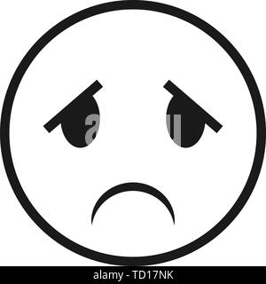 human profile with sad emoji line style icon 2567492 Vector Art at