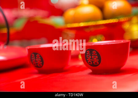 Traditional Chinese Wedding Ceremony — Cups Stock Photo