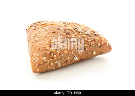 Triangular bun isolated on white background, top view. Bakery products ...