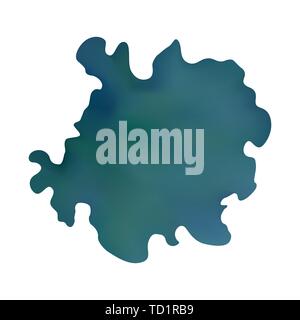 Bright blue stain. Vector illustration. The texture of watercolor. Gradient mesh. Stock Vector