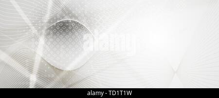 Abstract geometric white and gray futuristic background for business presentation Stock Vector