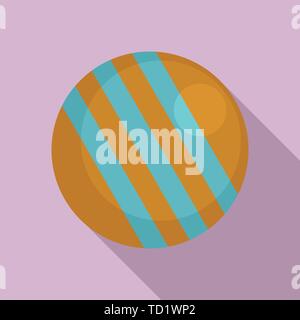 Croquet ball icon. Flat illustration of croquet ball vector icon for web design Stock Vector