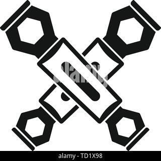 Bike key icon. Simple illustration of bike key vector icon for web design isolated on white background Stock Vector
