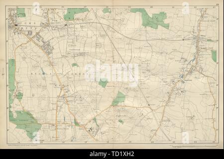 BROMLEY & ORPINGTON Hayes Petts Wood Keston St Paul's Mary Cray BACON 1900 map Stock Photo