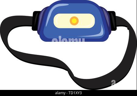 Hiking headlight icon. Cartoon of hiking headlight vector icon for web design isolated on white background Stock Vector