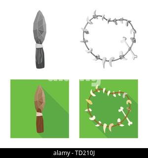 Isolated object of evolution and prehistory symbol. Set of evolution ...