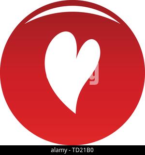 Deaf heart icon. Simple illustration of deaf heart vector icon for any design red Stock Vector