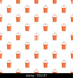 Plastic bucket pattern seamless vector repeat for any web design Stock Vector