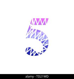 Logo number vector. Abstract logo number Stock Vector