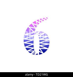 Logo number vector. Abstract logo number Stock Vector