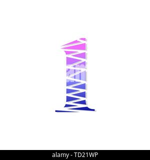 Logo number vector. Abstract logo number Stock Vector