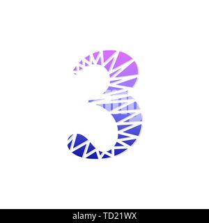 Logo number vector. Abstract logo number Stock Vector