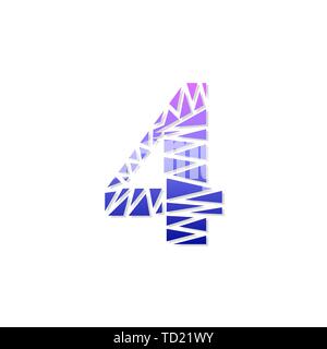 Logo number vector. Abstract logo number Stock Vector