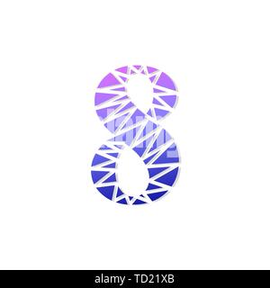 Logo number vector. Abstract logo number Stock Vector