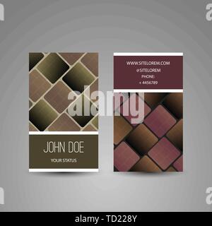 Abstract Colorful Modern Styled Vertical Business Card Template Creative Design - Illustration in Freely Editable Vector Format Stock Vector