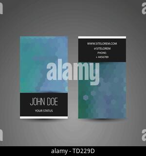 Abstract Colorful Modern Styled Vertical Business Card Template Creative Design - Illustration in Freely Editable Vector Format Stock Vector