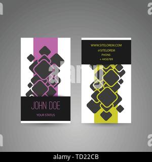 Abstract Colorful Modern Styled Vertical Business Card Template Creative Design - Illustration in Freely Editable Vector Format Stock Vector
