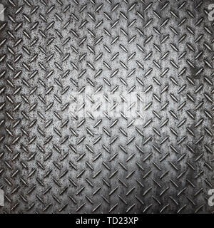 Aluminium dark list with rhombus shapes Stock Photo