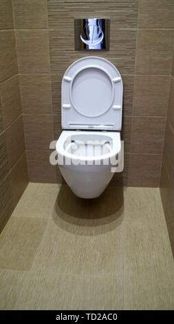 Toilet bowl in the toilet. Toilet in the toilet, view from the top Stock Photo