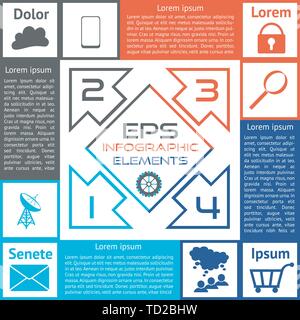 Infographics Checkerboard Options with Four Choices - EPS10 with named layers Stock Vector