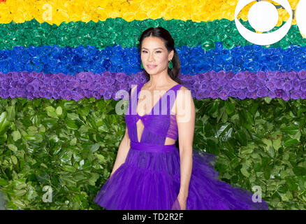 Lucy Liu wearing dress by Christian Siriano attends the 73rd annual Tony Awards at Radio City Music Hall (Photo by Lev Radin/Pacific Press) Stock Photo