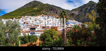 Medina of Chefchaouen, Morocco. Chefchaouen or Chaouen is a city in northwest Morocco. It is the chief town of the province of the same name, and is n Stock Photo