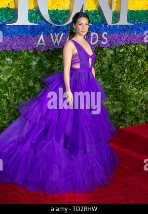 Lucy Liu wearing dress by Christian Siriano attends the 73rd annual Tony Awards at Radio City Music Hall (Photo by Lev Radin/Pacific Press) Stock Photo