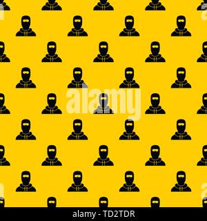 Man in balaclava pattern vector Stock Vector