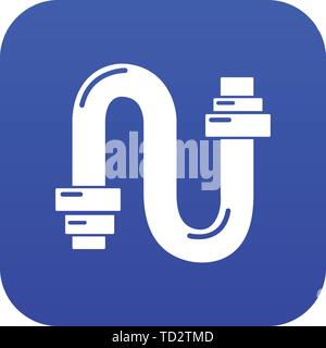 Siphon icon blue vector Stock Vector