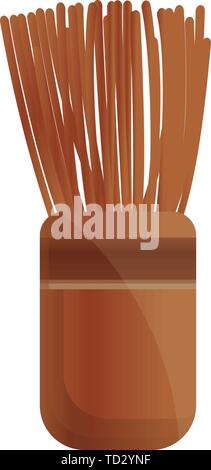 Matcha tea sticks icon. Cartoon of matcha tea sticks vector icon for web design isolated on white background Stock Vector