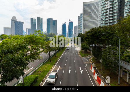 Various modern buildings with futuristic design in Singapore 25 APRIL 2109. Stock Photo