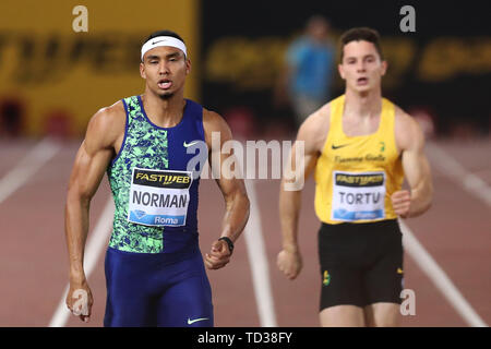 Michael Norman Usa Wins The Race 0m Men And Filippo Tortu Ita Roma 06 06 19 Stadio Olimpico Iaaf Diamond League Golden Gala Meeting Atletica Stock Photo Alamy