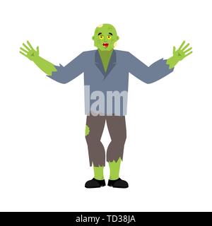 Zombie happy. Living Dead merry. Undead Joyful. Vector illustration Stock Vector