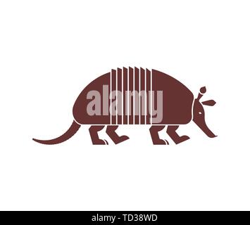 Armadillo icon. Animal Nine-hip Armadillo vector illustration. Stock Vector