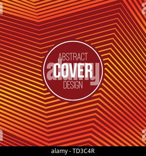 Abstract creative concept layout template. Trendy cover, card, flyer, poster, brochure design. Modern abstract cover from lines of different thickness Stock Vector