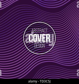 Abstract creative concept layout template. Trendy cover, card, flyer, poster, brochure design. Modern abstract cover from wavy lines. Stripes, waves. Stock Vector