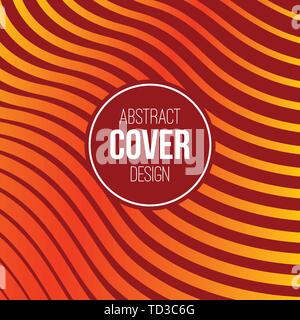 Abstract creative concept layout template. Trendy cover, card, flyer, poster, brochure design. Modern abstract cover from wavy lines. Stripes, waves. Stock Vector