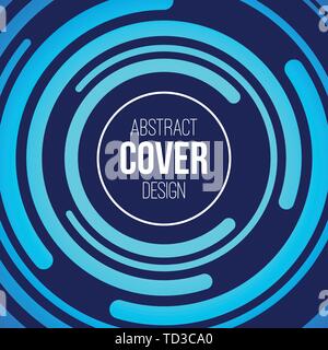 Abstract creative concept layout template. Trendy cover, card, flyer, poster, brochure design. Modern abstract cover from rounded lines. Stripes. Stock Vector