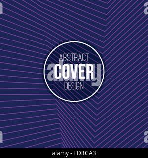 Abstract creative concept layout template. Trendy cover, card, flyer, poster, brochure design. Modern abstract cover from straight lines. Stripes. Stock Vector