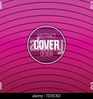 Abstract creative concept layout template. Trendy cover, card, flyer, poster, brochure design. Modern abstract cover from bright pink, purple rounded. Stock Vector