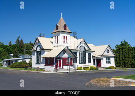 The Garfield Community Church in Garfield, Palouse, Washington, USA. Stock Photo